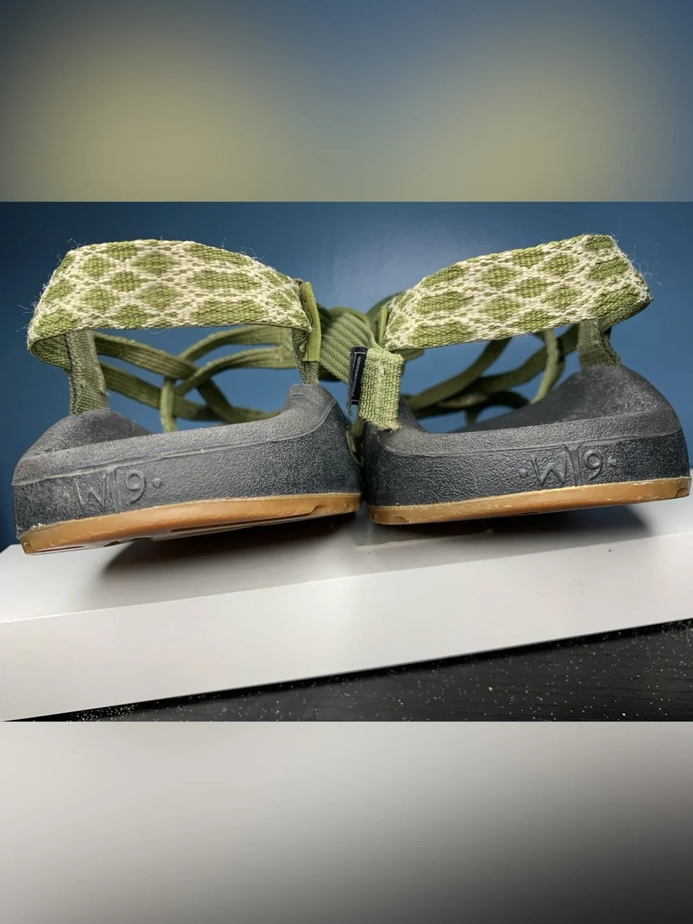 Chaco Olive/Green Patterned Strappy Sandals